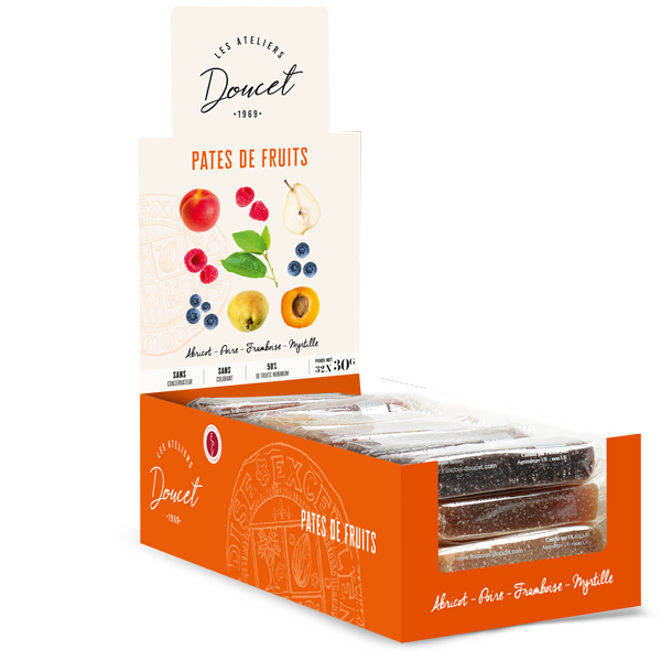 présentoir pates de fruits